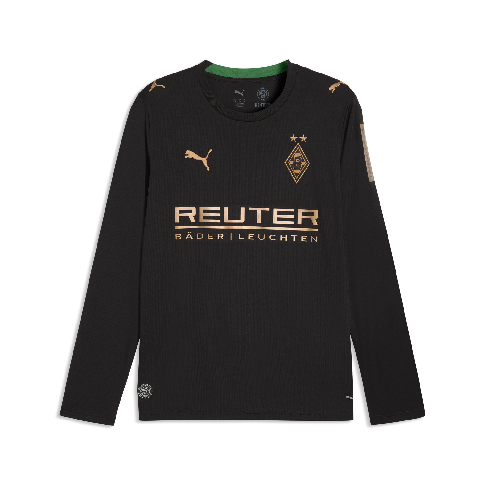 PUMA Męska koszulka wyjazdowa z długim rękawem Borussia Mönchengladbach 26/27, Akcesoria, Czarny, XXL