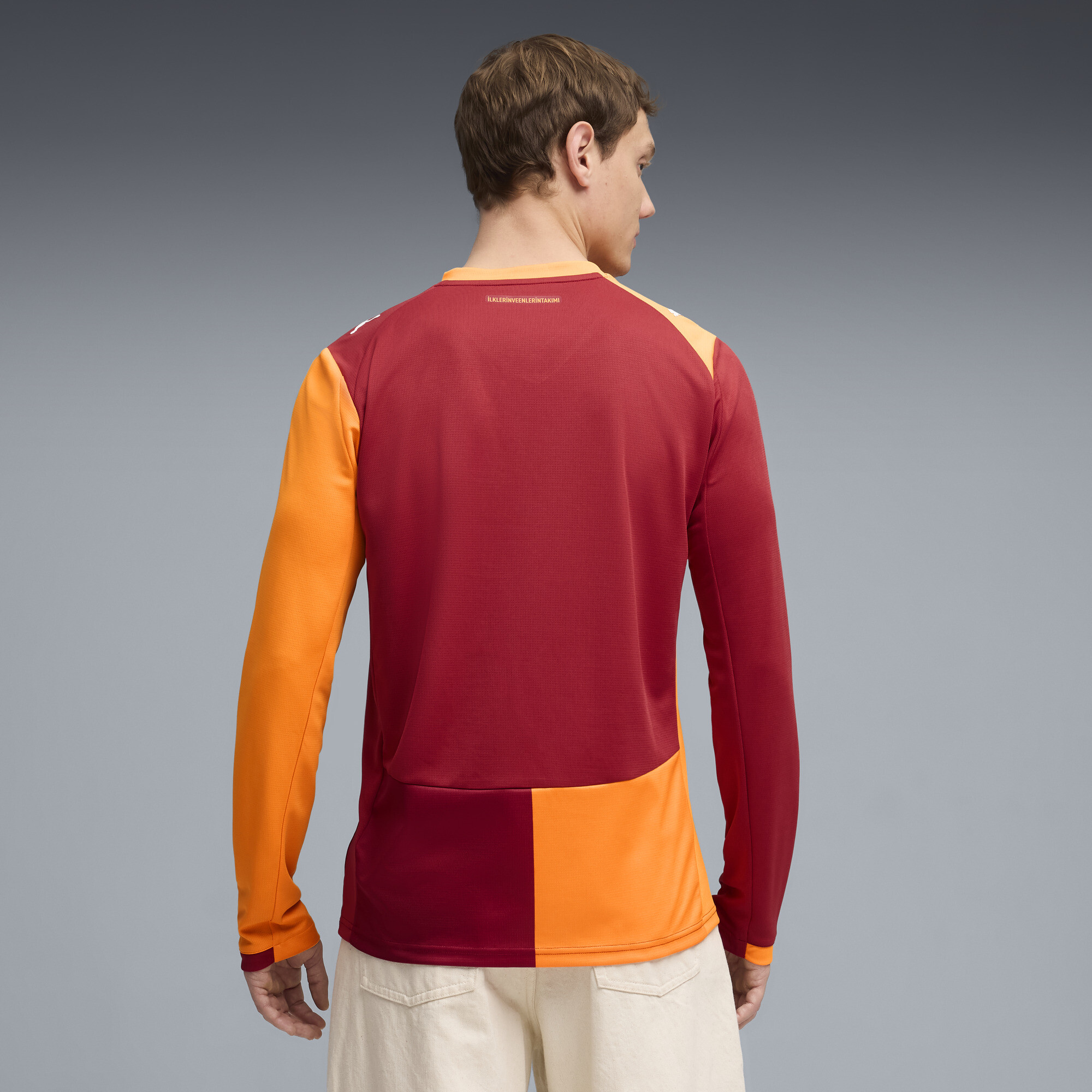 PUMA Galatasaray SK thuisshirt met lange mouwen voor Heren, Rood/Oranje, Maat 3XL thumbnail 3
