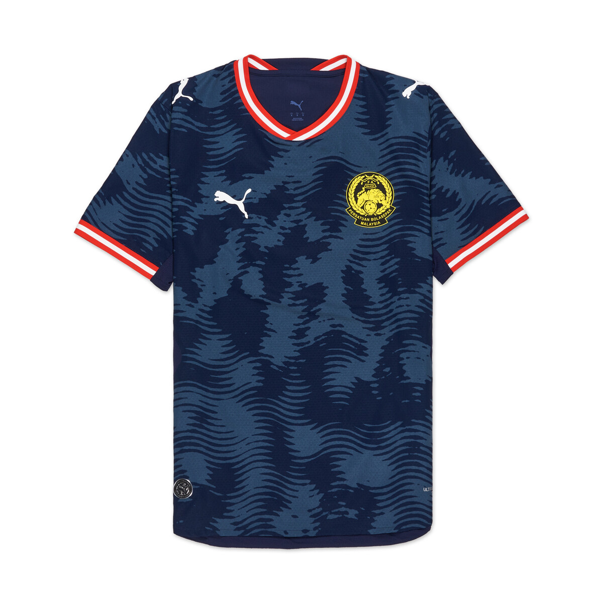 Malaysia FA Away Authentic Jersey Men in Navy/Gray Skies by PUMA, Large