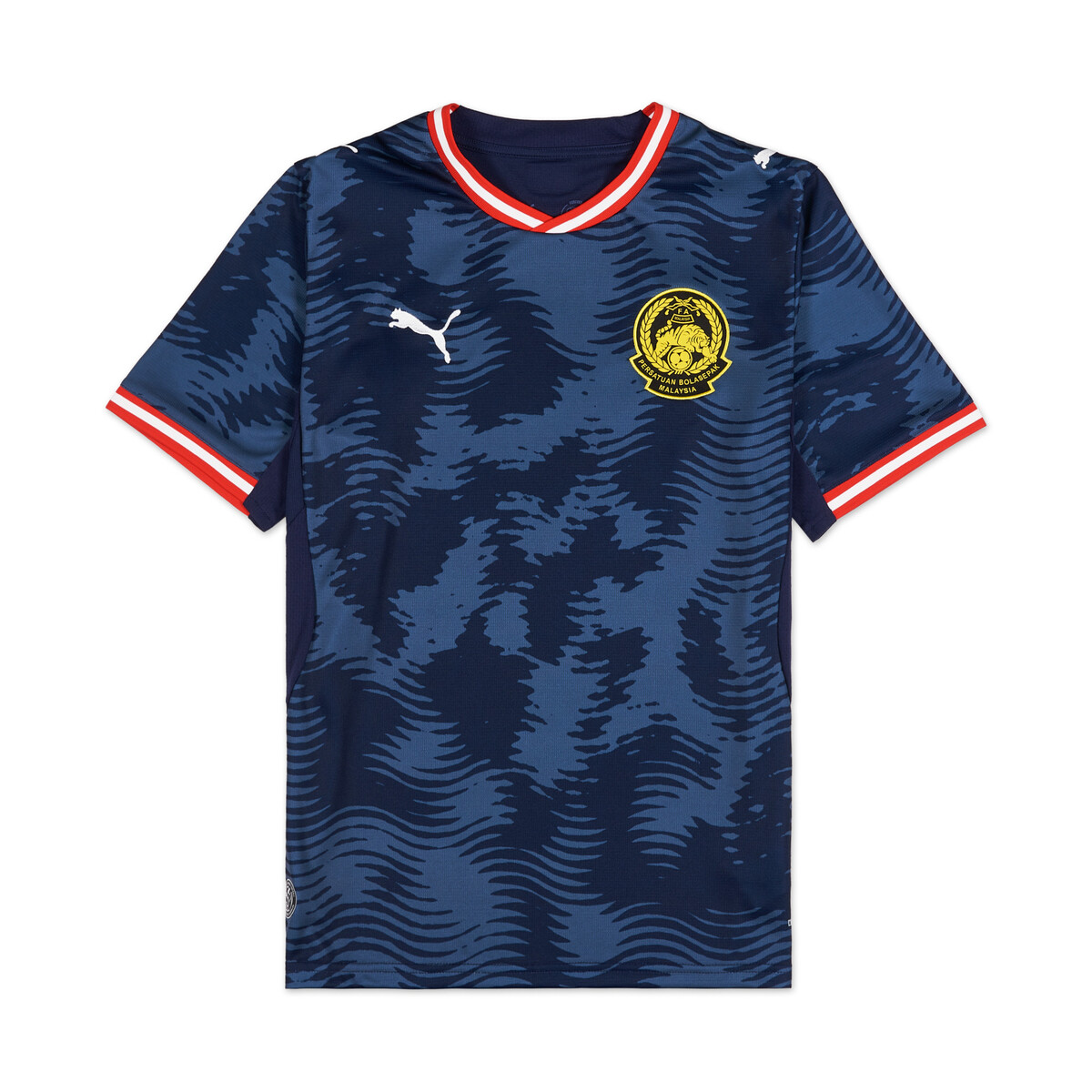 Malaysia FA Away Jersey Men in Navy/Gray Skies by PUMA, XXL