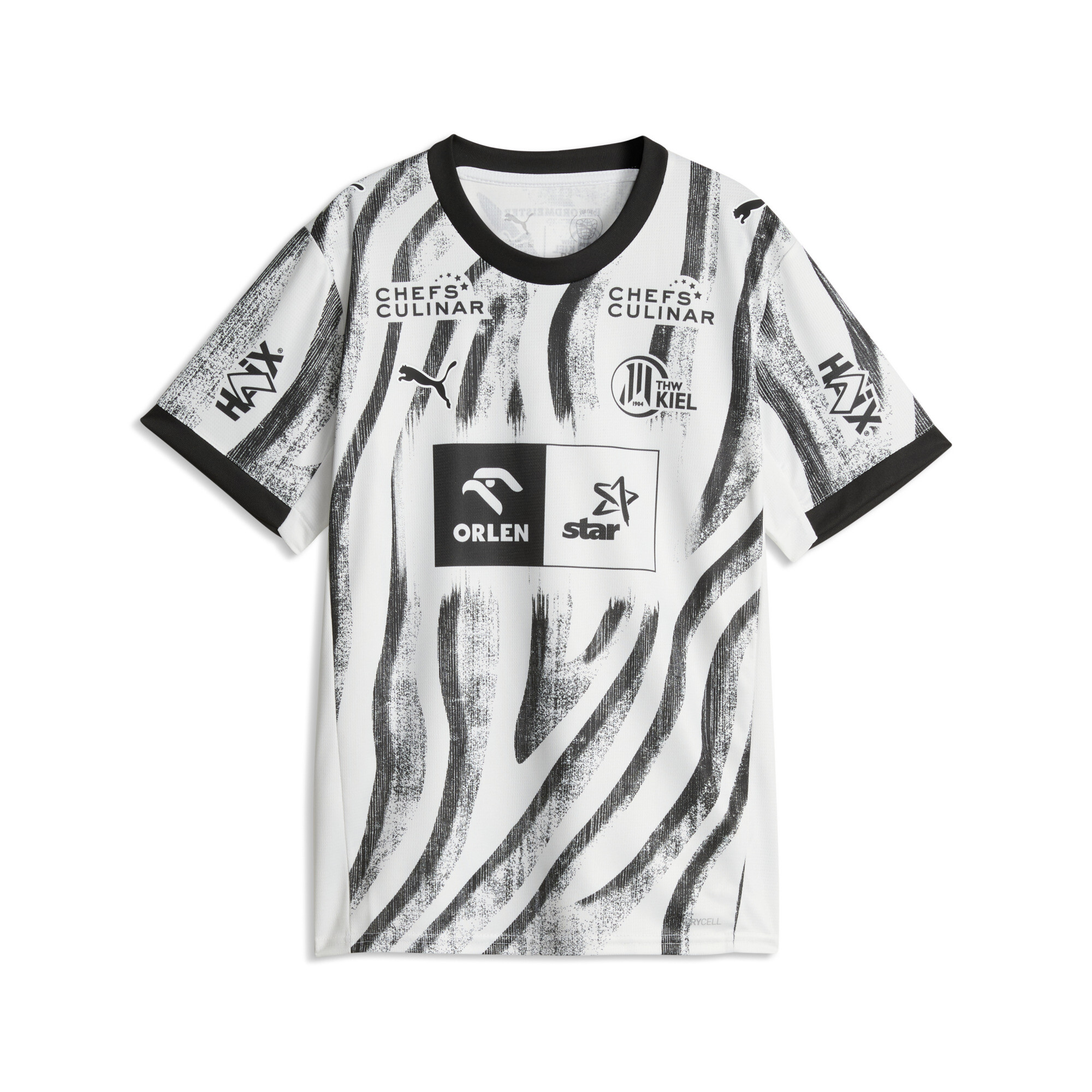 PUMA Maillot Home THW Kiel Enfant et Adolescent, Vêtements, Noir, 3-4Y