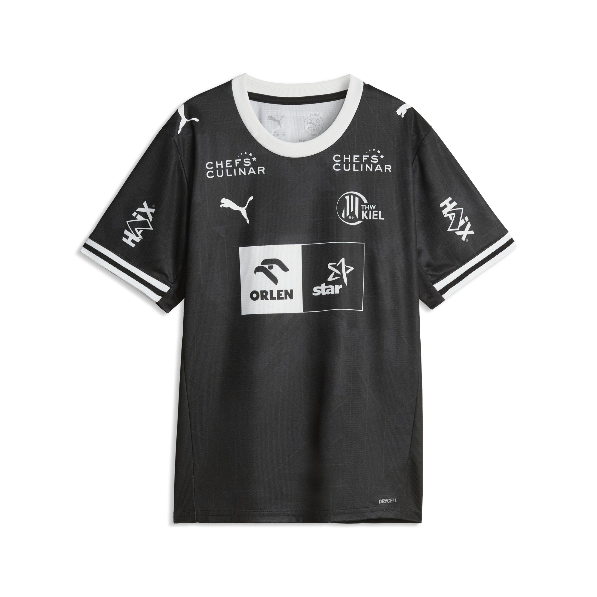 PUMA Maillot Away THW Kiel Enfant et Adolescent, Accessoires, Noir, 3-4Y