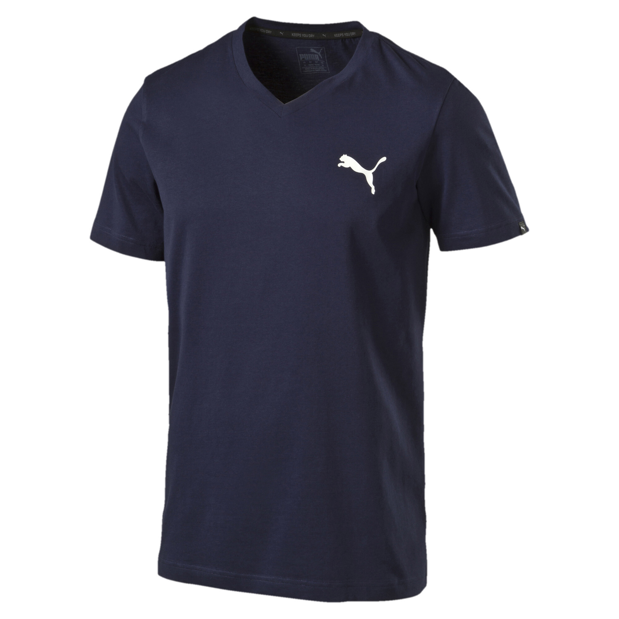 PUMA Iconic V-Neck T-Shirt Men Tee Basics | eBay