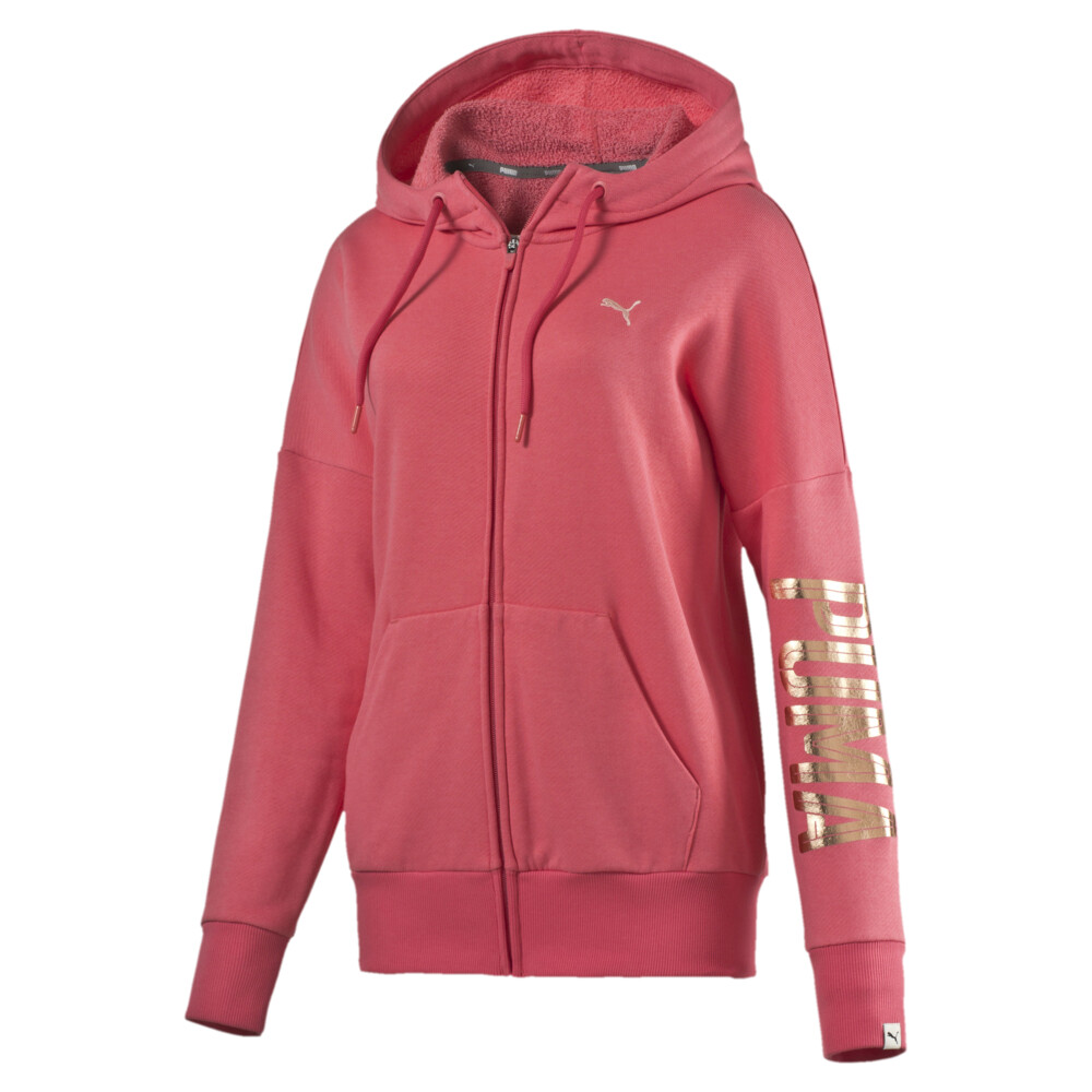 Style Foil Fermuarli Kapusonlu Kadin Sweatshirt Pembe Puma Puma Turkiye Resmi Alisveris Sitesi