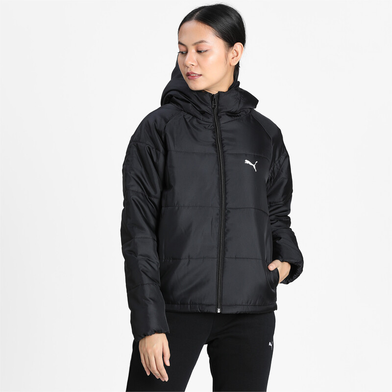

Women's PUMA Down Hooded Jacket, Black
