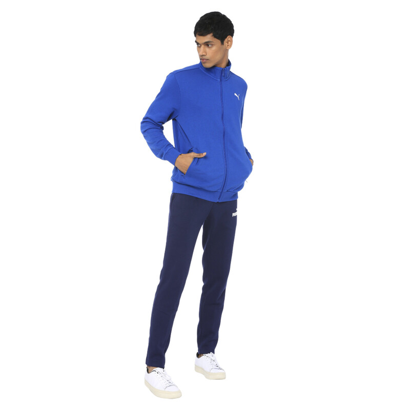 

Men's PUMA Knitted Sweat Jacket, Black/blue