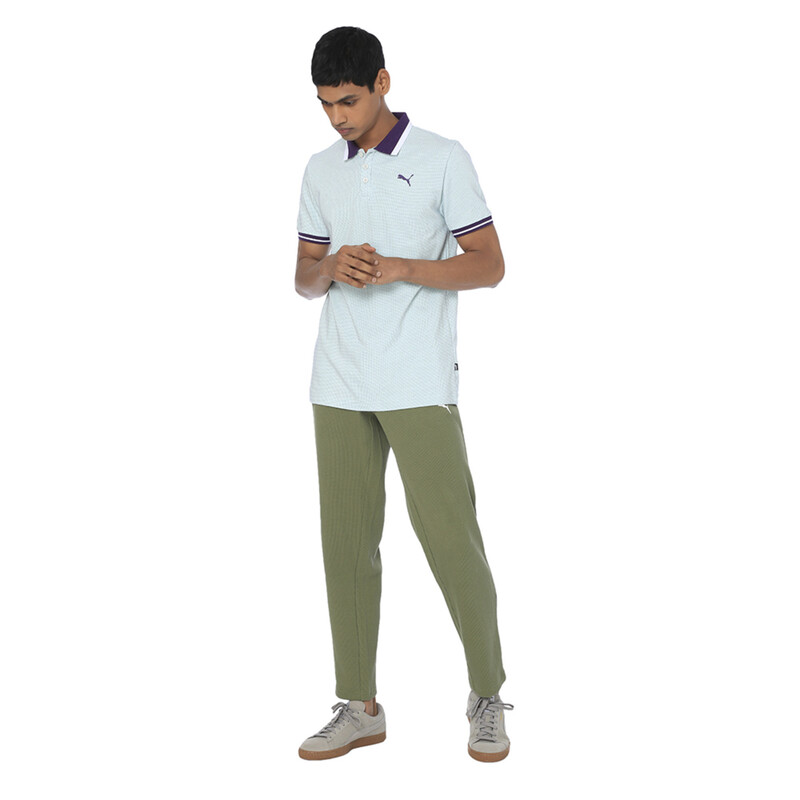 Men's PUMA Jacquard Dotted Polo T-shirt, Blue