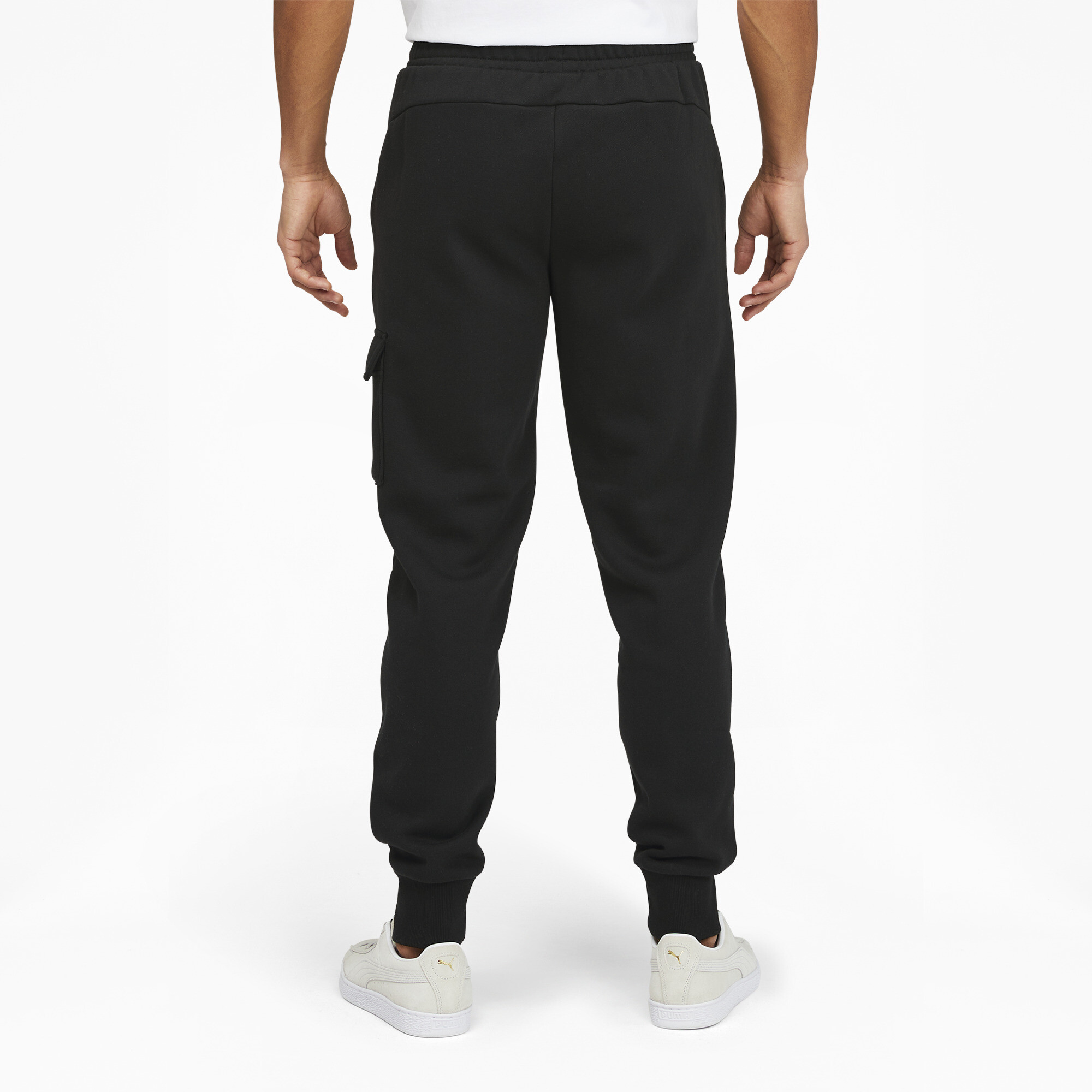 Men's Puma Essentials Cargo Pants, Black, Size M, Clothing