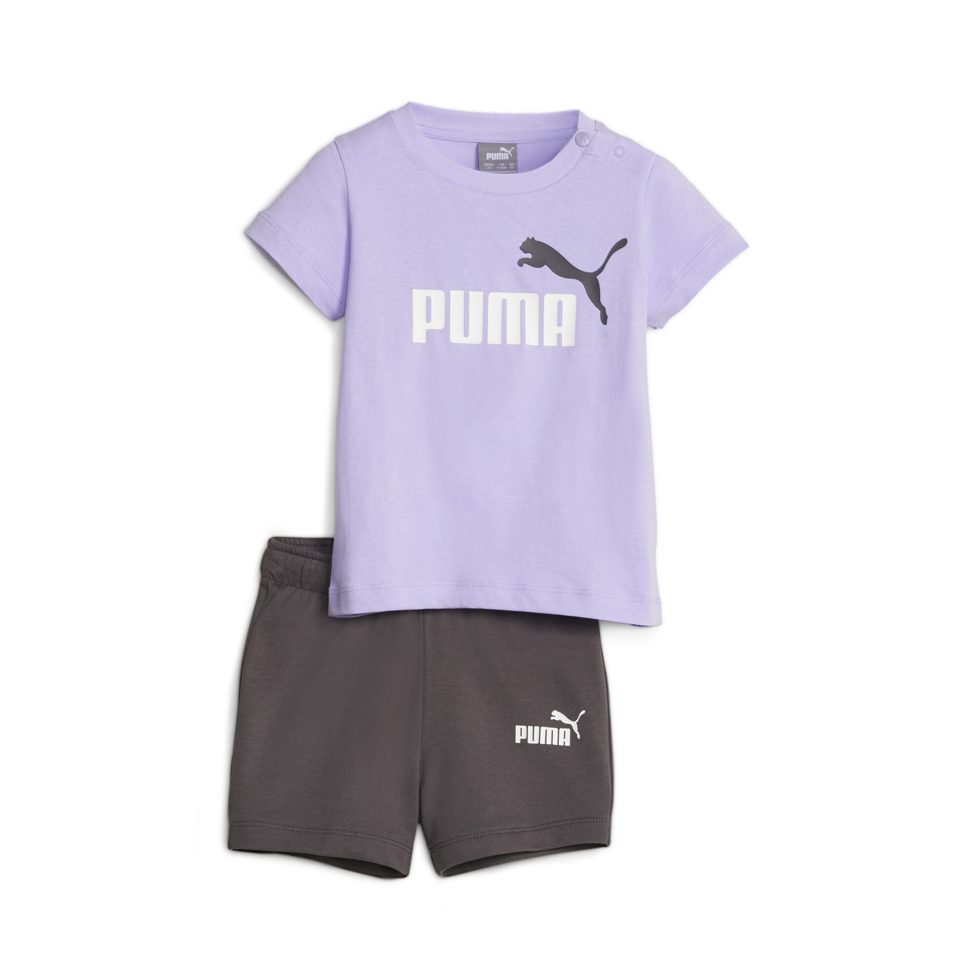 Minicats Tee and Shorts Babies' Set, Purple, Puma