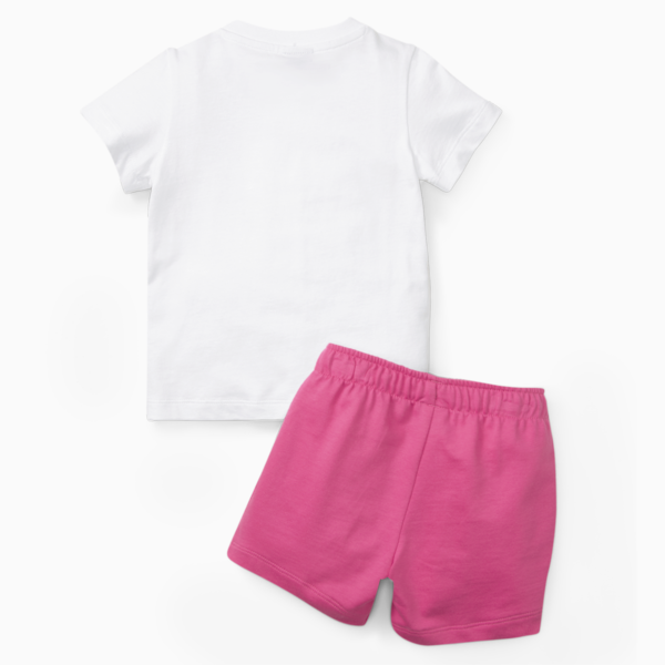 Minicats Tee and Shorts Set Toddler, PUMA White-Pearl Pink, large-ZAF