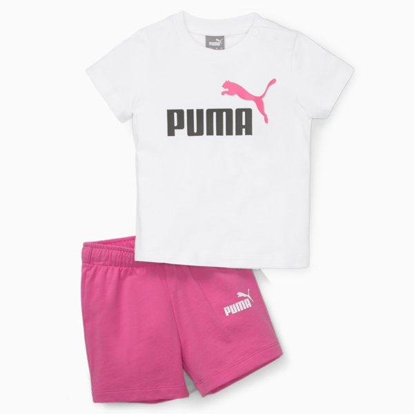 Minicats Tee and Shorts Set Toddler, PUMA White-Pearl Pink, large-ZAF