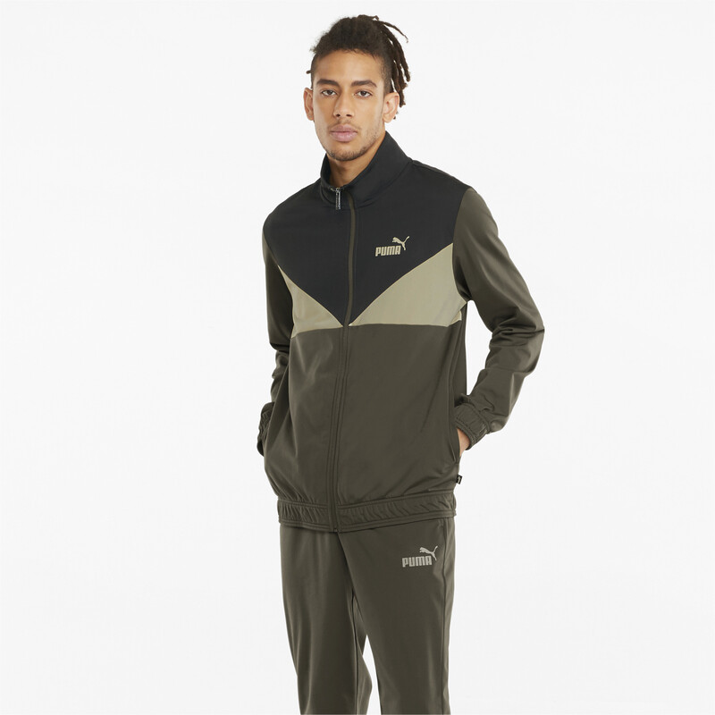 

Men's PUMA Colorblock Regular Fit Tracksuit, Gray