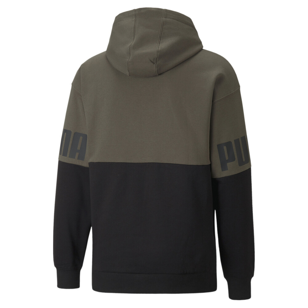 

PUMA - male - Толстовка Power Colourblock Men's Hoodie – Grape Leaf –, Зеленый