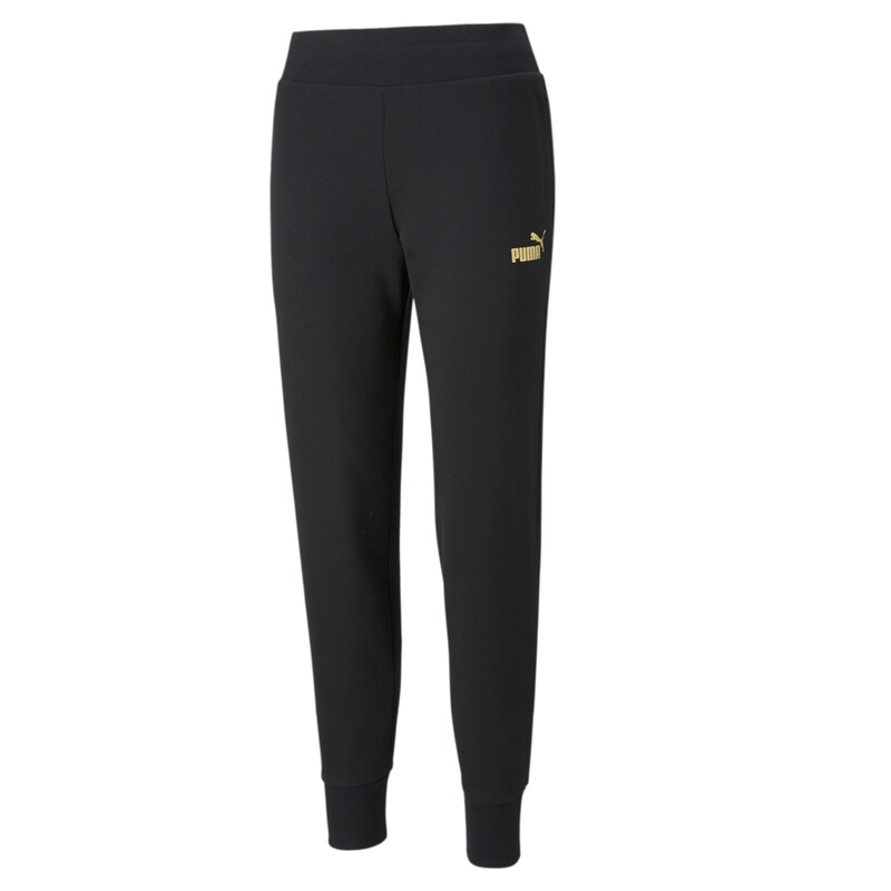 

Women's PUMA Essential+ Metallic Knitted Regular Fit Pants, Black/gold
