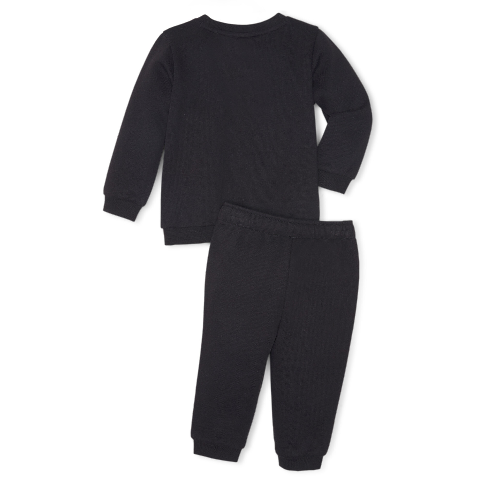 PUMA Essentials Minicats Crew Neck Babies' Jogger Suit In Black, Size 4-6 Months