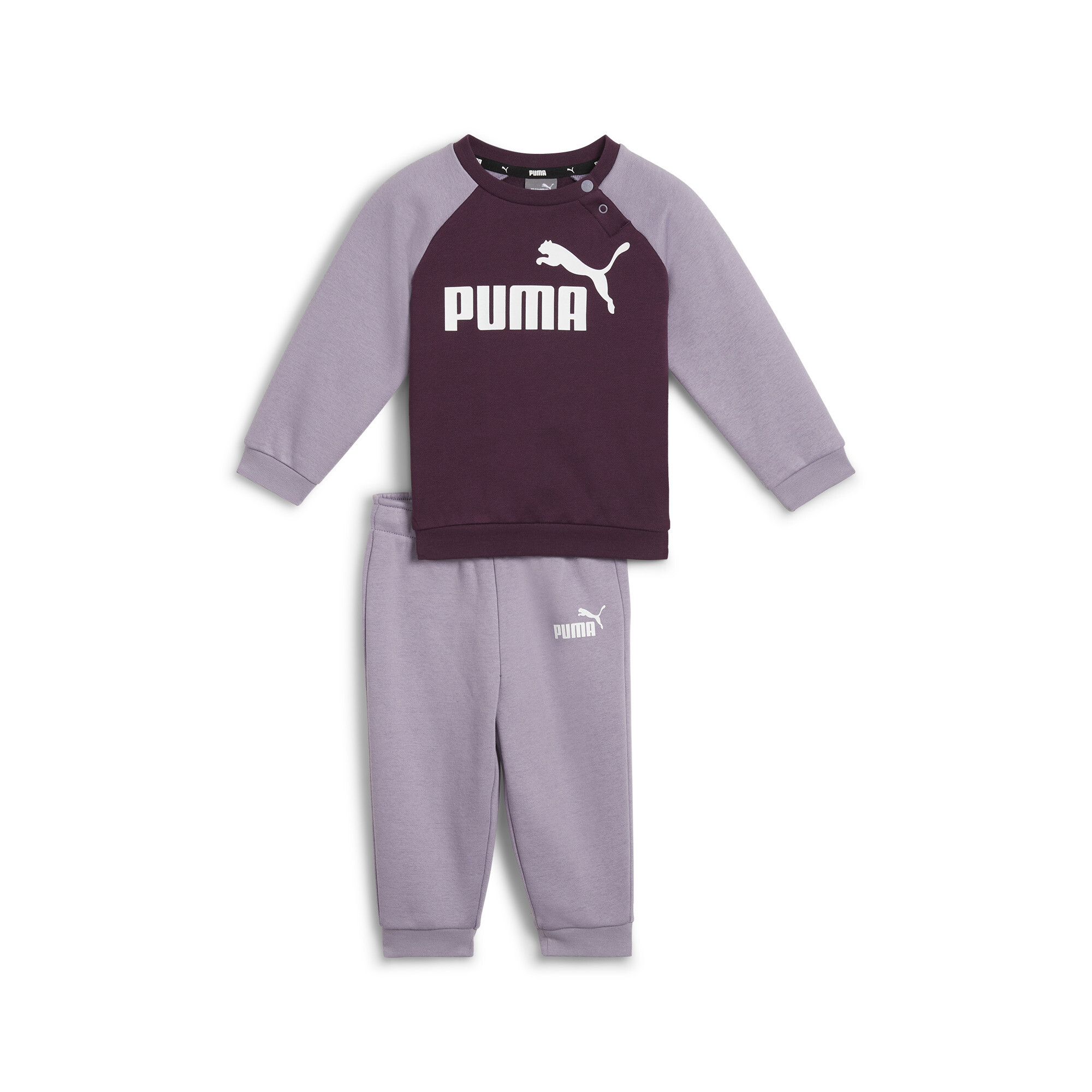 Puma Minicats Essentials Raglan Jogger Set Toddler, Purple, Size 2-3Y, Clothing