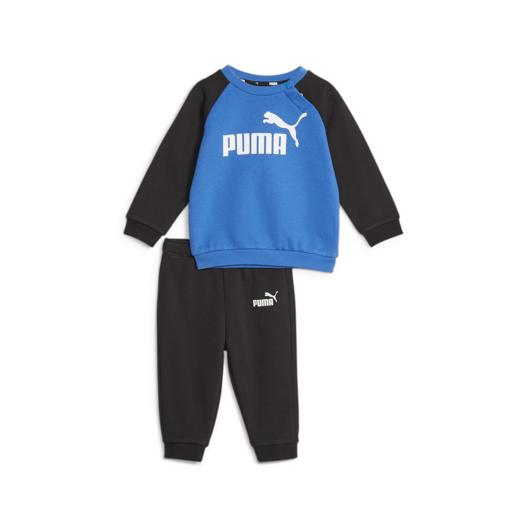 Puma Minicats Essentials Raglan Babies' Jogger Set, Blue, Size 1-2Y, Clothing