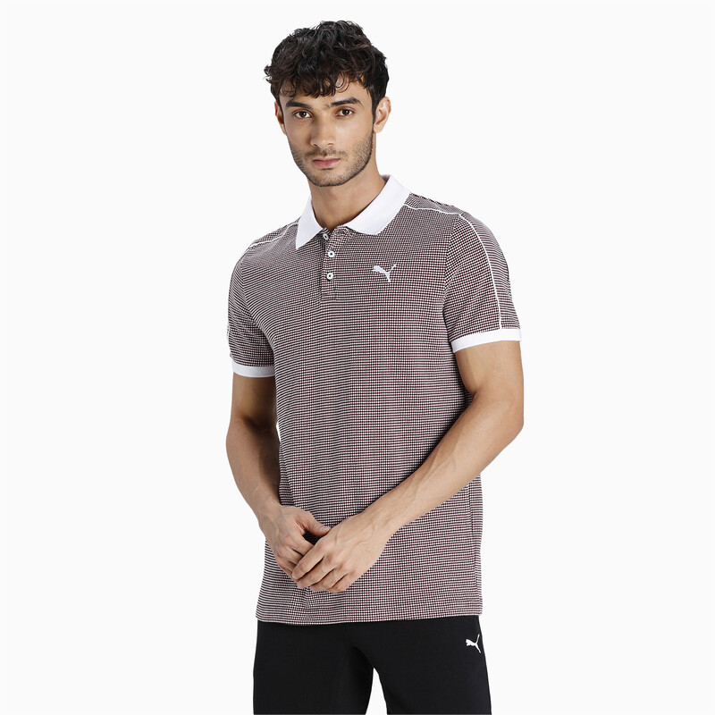 Men's PUMA X One8 Slim Fit Jacquard Slim Fit Polo, Black