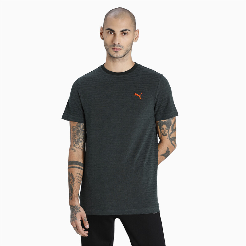 

Men's PUMA Jacquard Slim Fit T-Shirt, Black/gray/green