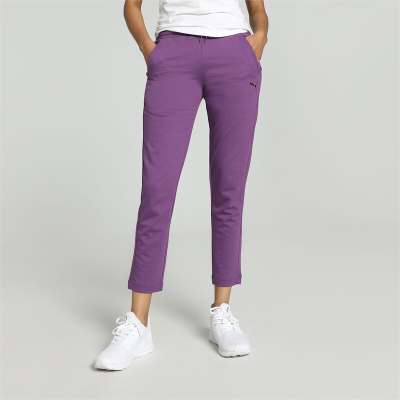 Women's PUMA Slim Fit 7/8 Track Pants in Crushed Berry size S