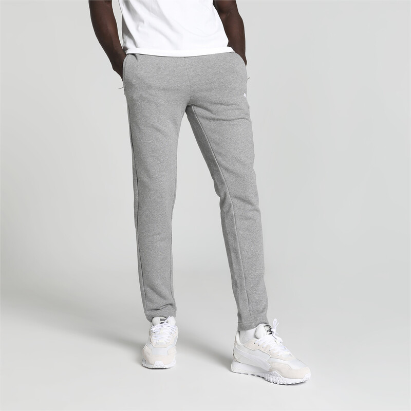 Men's PUMA Knitted Slim Fit Sweat Pants, Gray