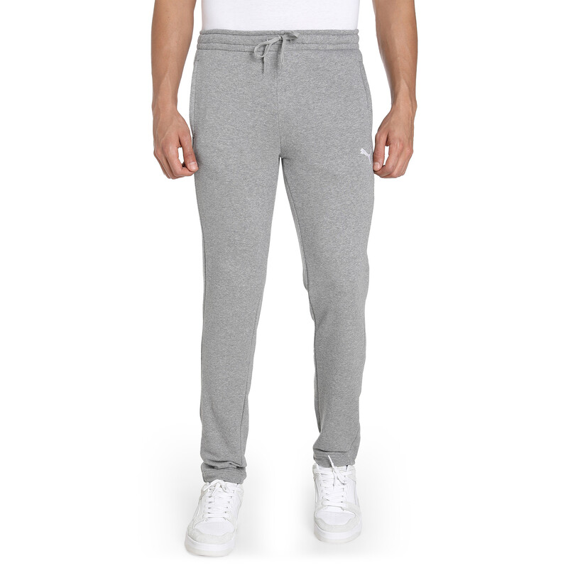 Men's PUMA Knitted Slim Fit Sweat Cotton Pants in Gray size XS