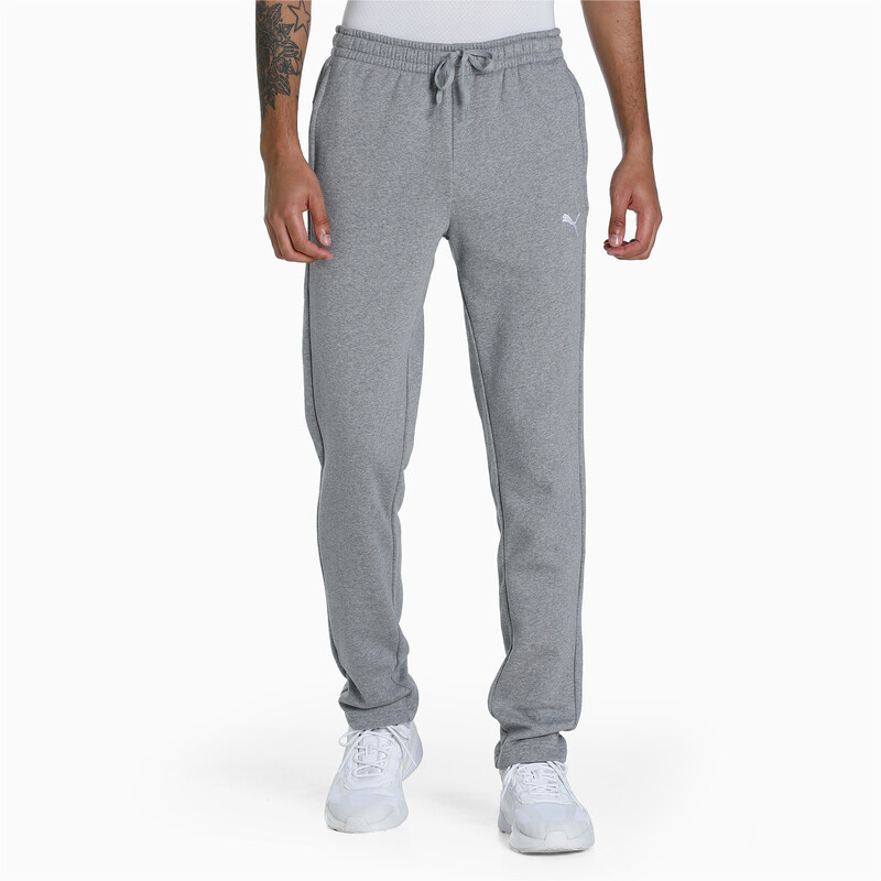 Men's PUMA Zippered Slim Fit Knitted Slim Fit Sweat Pants in Gray size ...