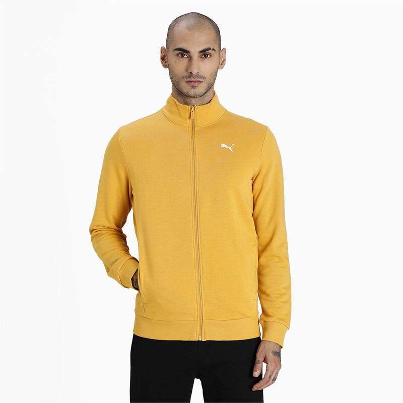 

Men's PUMA Zippered Full-Zip Slim Fit Polo Jacket, Yellow