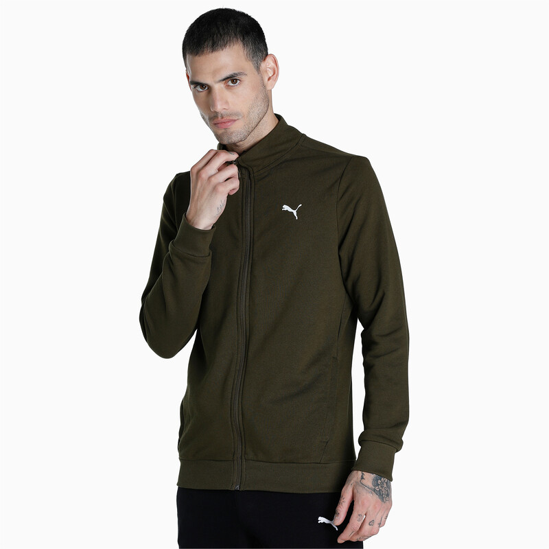 Men's PUMA Zippered Full-Zip Slim Fit Polo Jacket in Green size XL ...