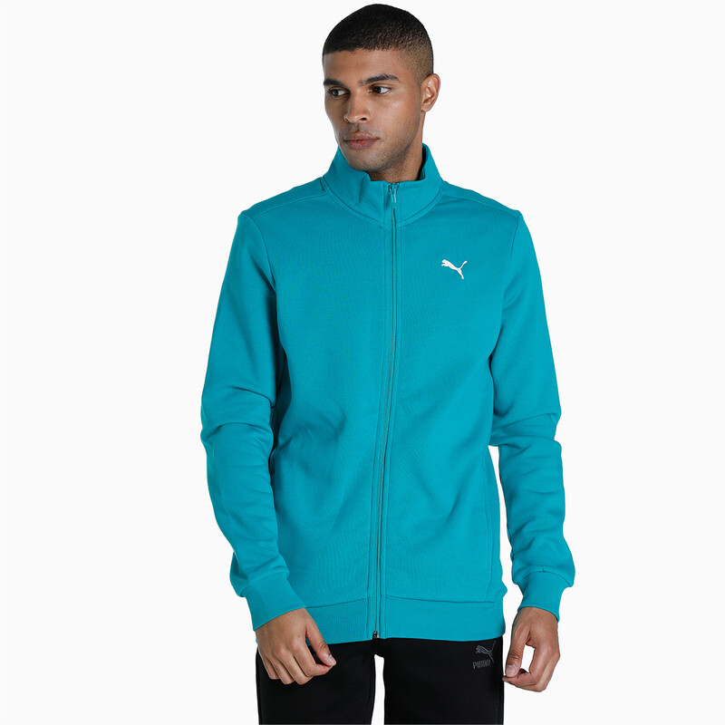 

Men's PUMA Zippered Full-Zip Slim Fit Polo Jacket, Blue