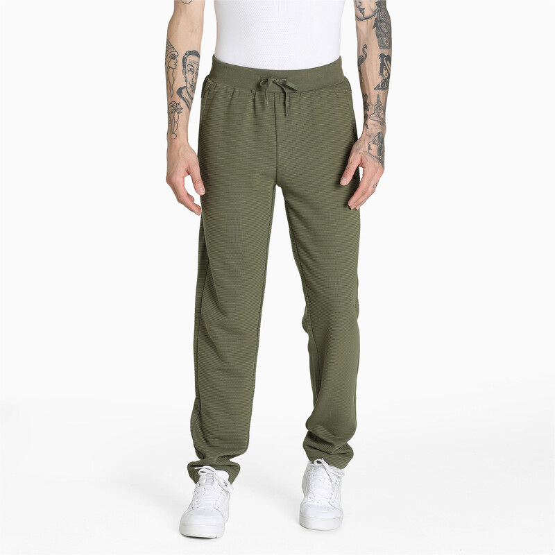 

Men's PUMA Ottoman Slim Fit Sweat Pants, Gray/green