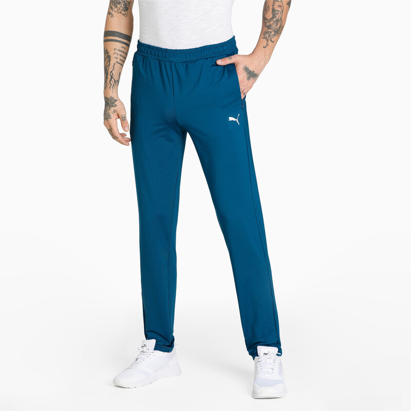 Men's PUMA Active Slim Fit Pants, Black/blue