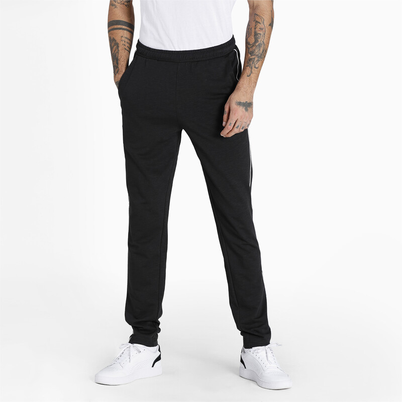 

Men's PUMA Slub Slim Fit Knitted Slim Fit Sweat Pants, Black