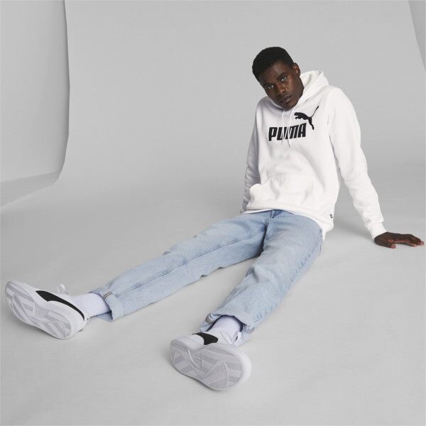 Shop Puma Essentials Big Logo Men's Hoodie In White