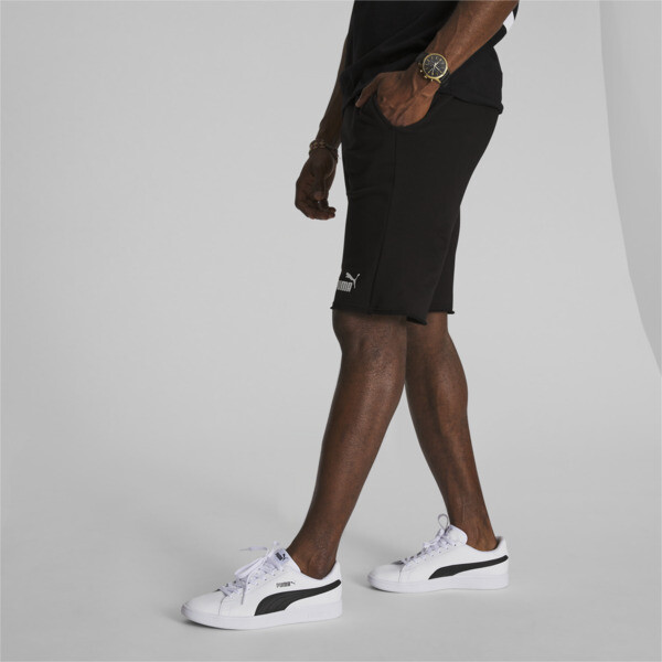 Shop Puma Essentials+ 12" Men's Shorts In Cotton Black- White