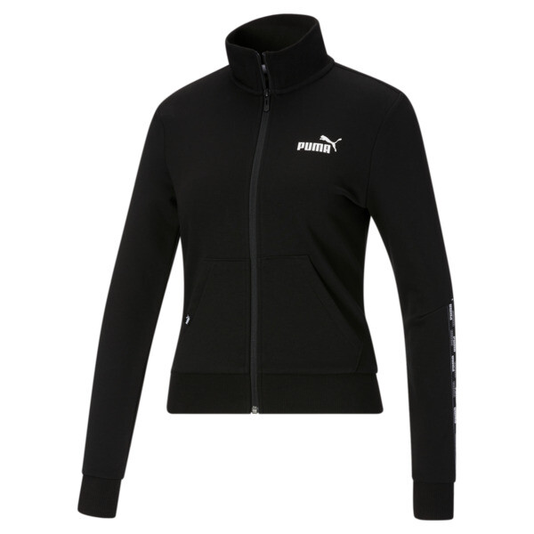 Puma Power Logo Women's Track Jacket In Cotton Black, Size Xs