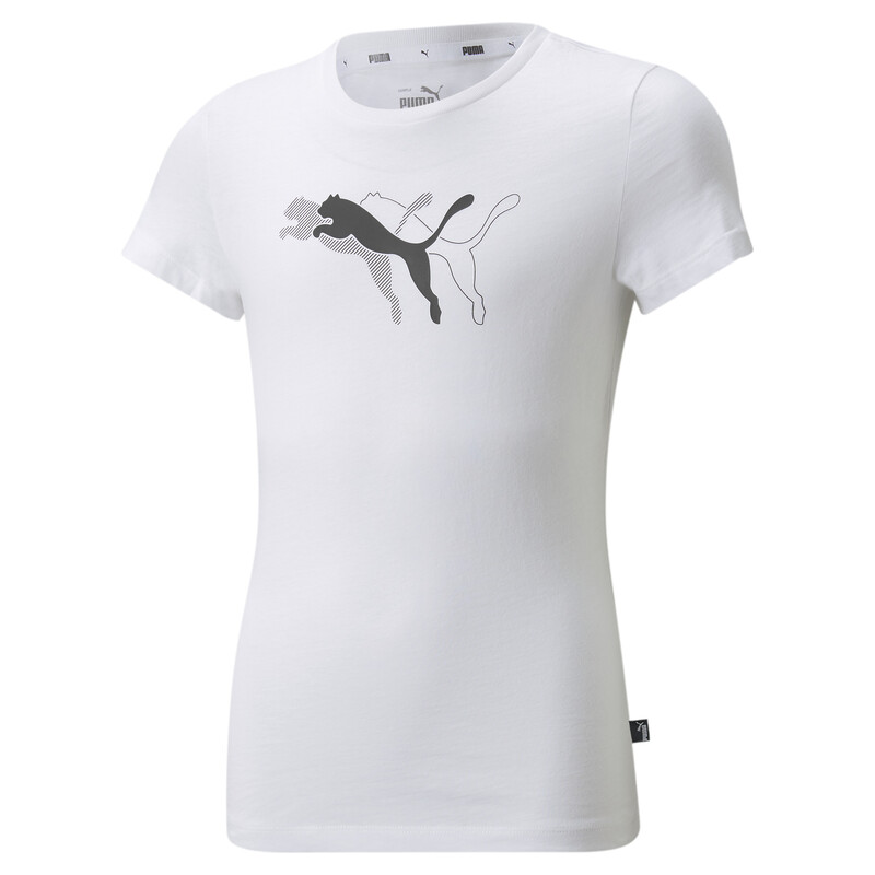 

PUMA Power Graphic Girl's Regular Fit T-Shirt, White