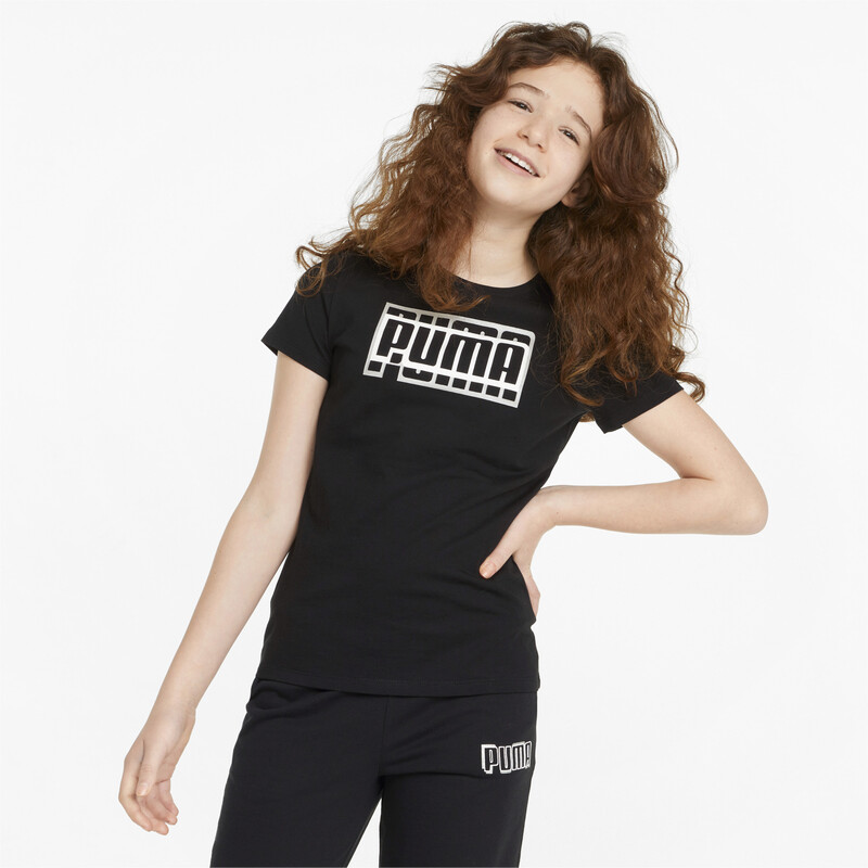 

PUMA Alpha Girl's Regular Fit T-Shirt, Black