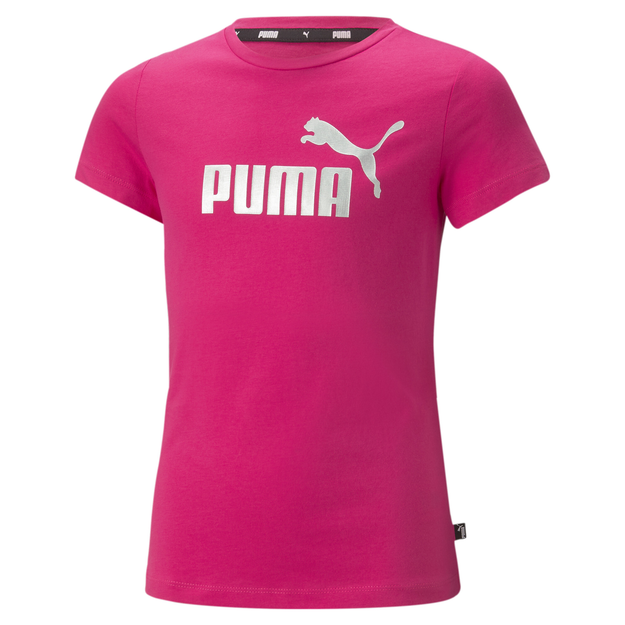 Puma Essentials+ Logo Youth T-Shirt, Pink, Size 13-14Y, Age