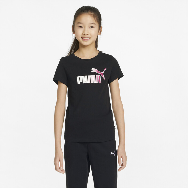 

PUMA Essentials+ Bleach Logo Youth Regular Fit T-shirt, Black