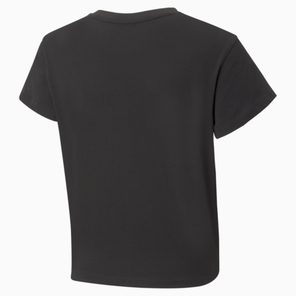 Essentials+ Logo Knotted Tee Youth, Puma Black, large-ZAF