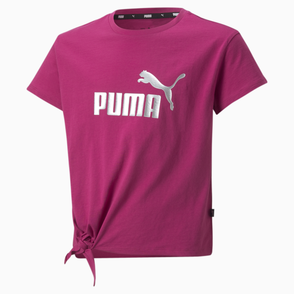 Essentials+ Logo Knotted Tee Youth, Festival Fuchsia, large-ZAF