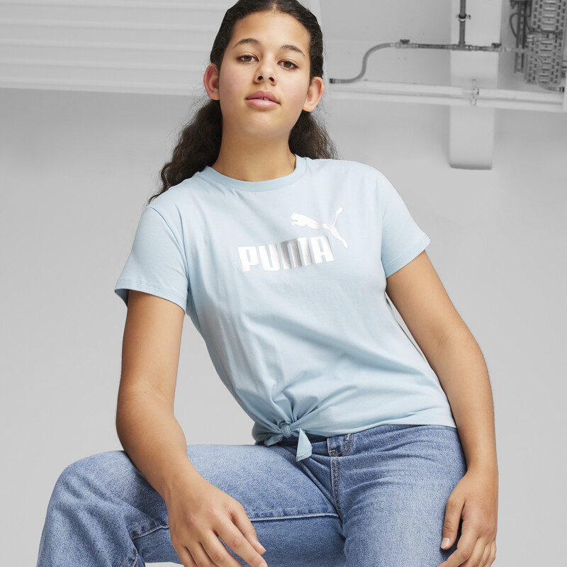 

PUMA Logo Girl's Knotted Relaxed Fit T-Shirt