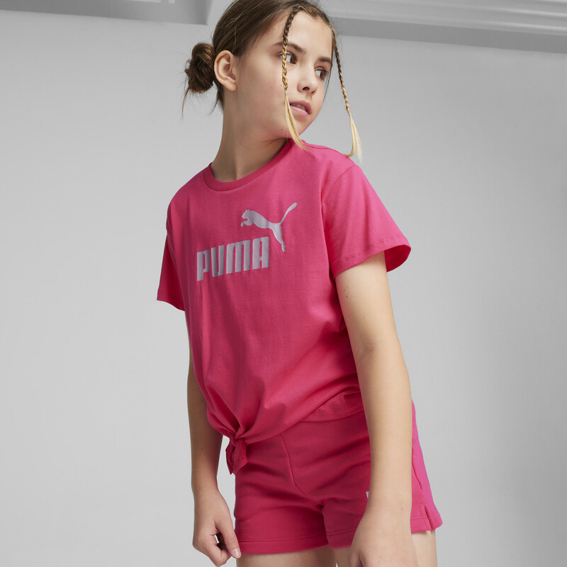 

PUMA Logo Girl's Knotted Relaxed Fit T-Shirt