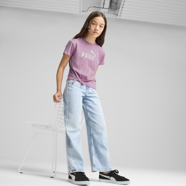 Essentials+ Logo Knotted Tee Youth, Mauved Out, large-ZAF