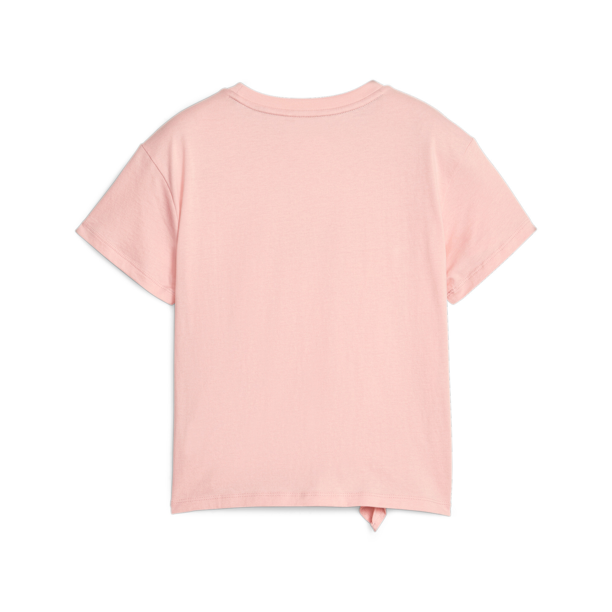 Puma Essentials+ Logo Knotted Youth T-Shirt, Pink, Size 7-8Y, Clothing