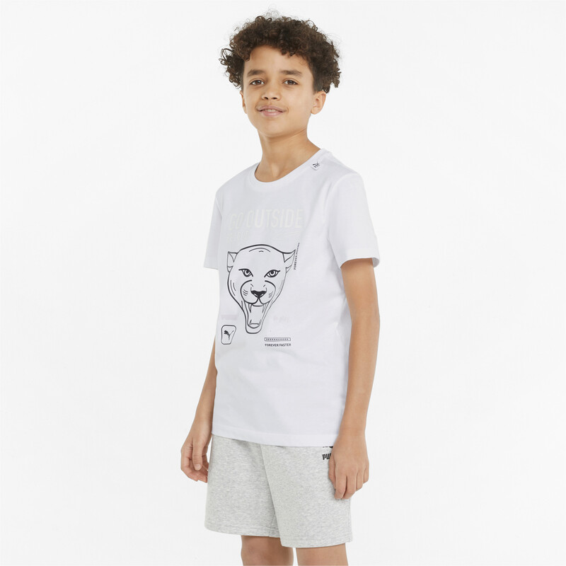 

PUMA Play UV Youth Regular Fit Graphic T-Shirt, White