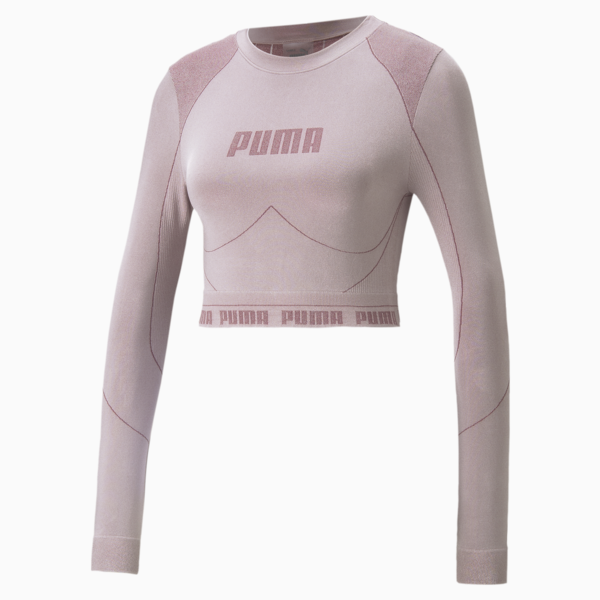 evoKNIT Long Sleeve Women's Tee, Quail, large-ZAF
