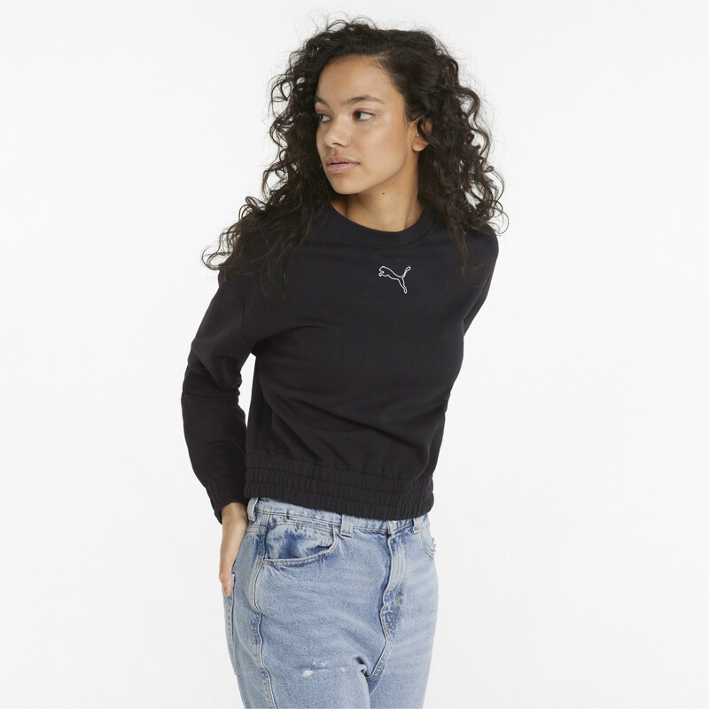 Women's PUMA HER Relaxed Fit Sweatshirt, Black