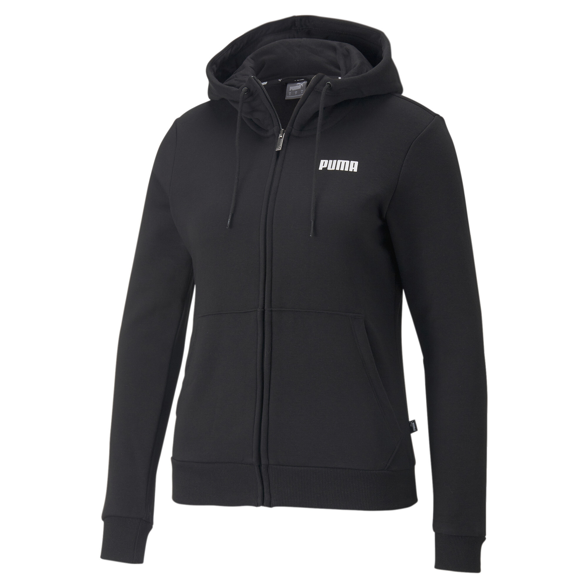 PUMA Essentials Full-Zip Full-Length Hoodie Hoody Hooded Top Womens